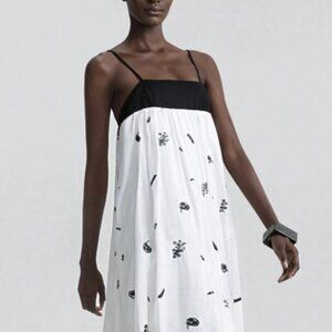 Floral Embroidered Maxi Slip Dress BNWT Small